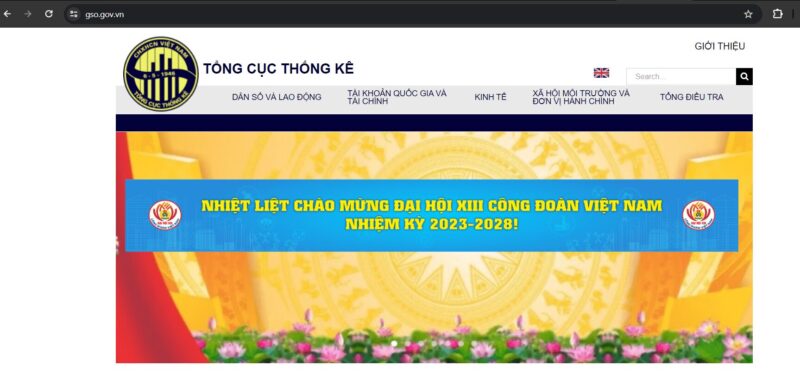 Các website tìm số liệu thống kê hàng đầu tại Việt Nam: Tổng cục thống kê